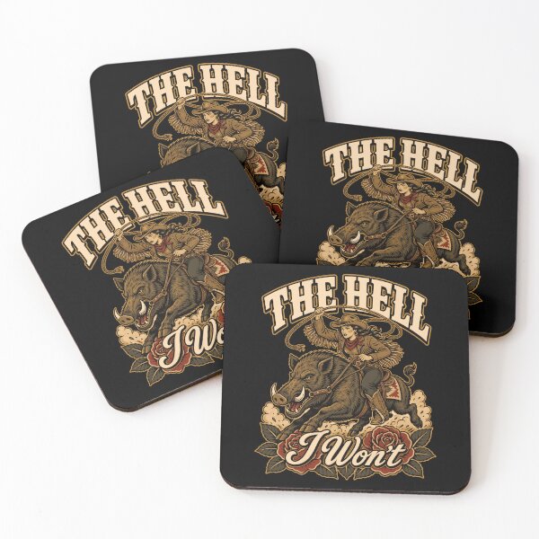 Item preview, The Hell I Wont Cowgirl Riding Wild Boar Lasso Roses Western Tough Girl Apparel designed and sold by slmfams.