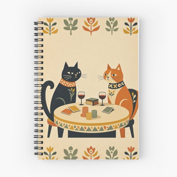 Item preview, Vintage Folk Art Cats Playing Cards with Wine designed and sold by ShieldRockPrints.