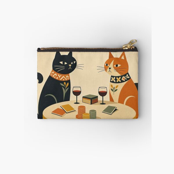 Item preview, Vintage Folk Art Cats Playing Cards with Wine designed and sold by ShieldRockPrints.