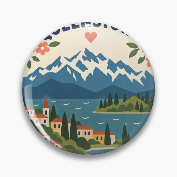Item preview, Queenstown New Zealand Travel Souvenir Modern Folk Art designed and sold by VisualArtsOasis.