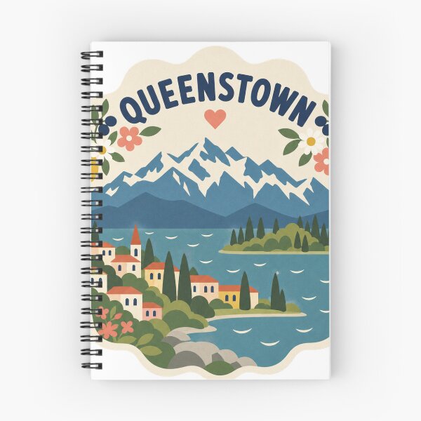 Item preview, Queenstown New Zealand Travel Souvenir Modern Folk Art designed and sold by VisualArtsOasis.