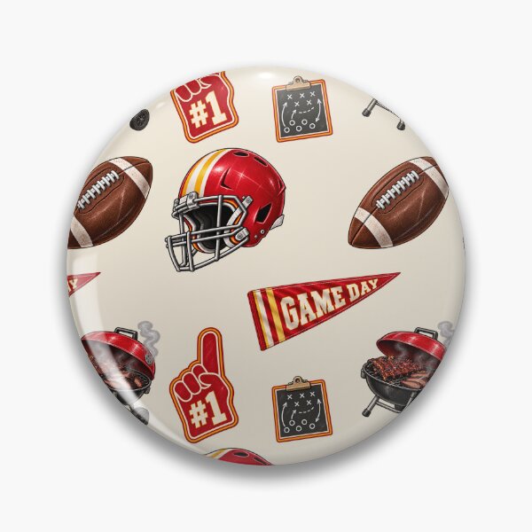 Item preview, Kansas City Football Pattern – Red & Gold Game Day designed and sold by SnugbugStudios.