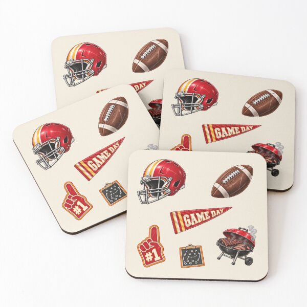 Item preview, Kansas City Football Pattern – Red & Gold Game Day designed and sold by SnugbugStudios.