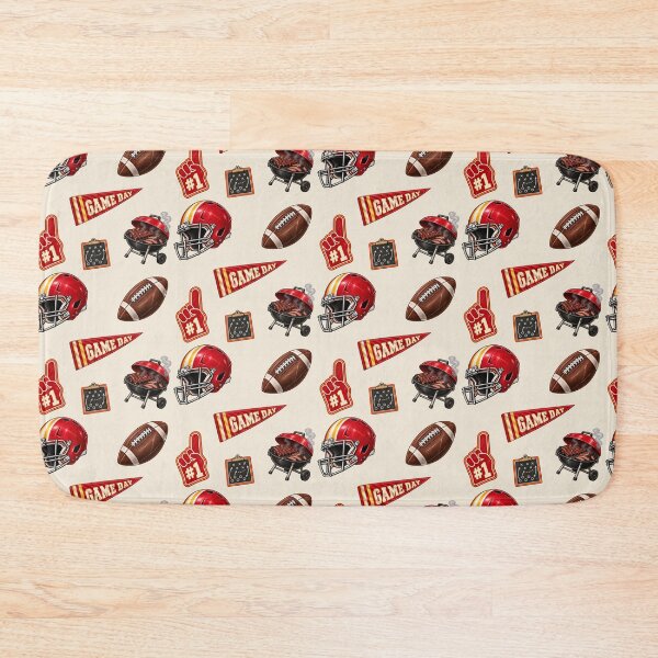 Item preview, Kansas City Football Pattern – Red & Gold Game Day designed and sold by SnugbugStudios.