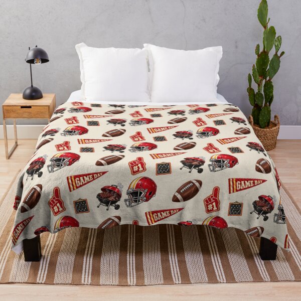 Item preview, Kansas City Football Pattern – Red & Gold Game Day designed and sold by SnugbugStudios.
