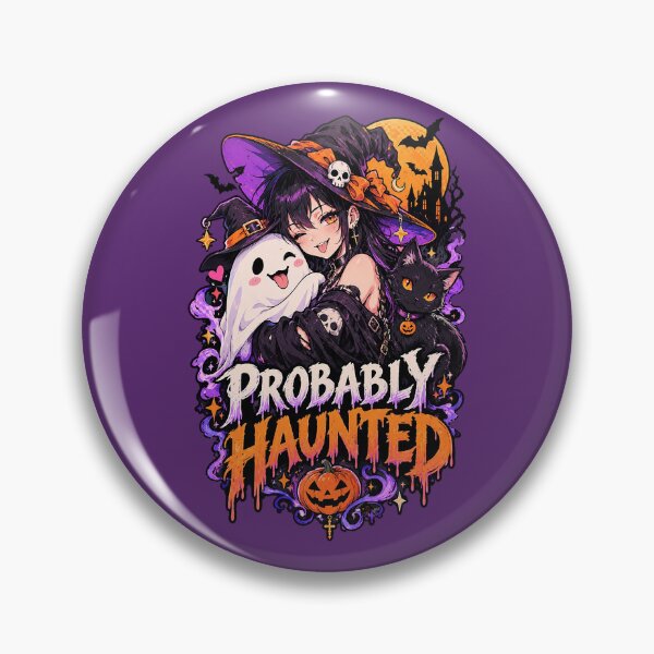 Item preview, Probably Haunted – Cute Spooky Witch Halloween. designed and sold by Endless7Art.