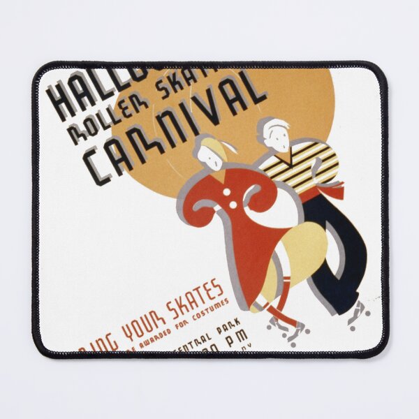 Item preview, Vintage Halloween Roller Skating Carnival WPA Poster designed and sold by Antique Science Press.