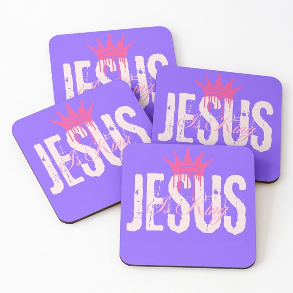 Item preview, Jesus Is King  - Resurrection Bible Verse Quote  - Birthday Gifts For Boyfriend - Pink designed and sold by Doiemacreations.