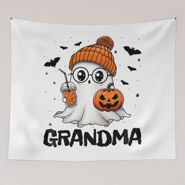 Item preview, Cute Halloween Grandma Ghost Pumpkin Costume designed and sold by Alzasshop.