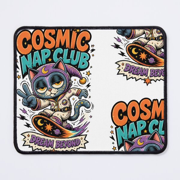 Item preview, Cosmic Nap Club Space Cat Mascot Graphic designed and sold by InkDriveStudio.
