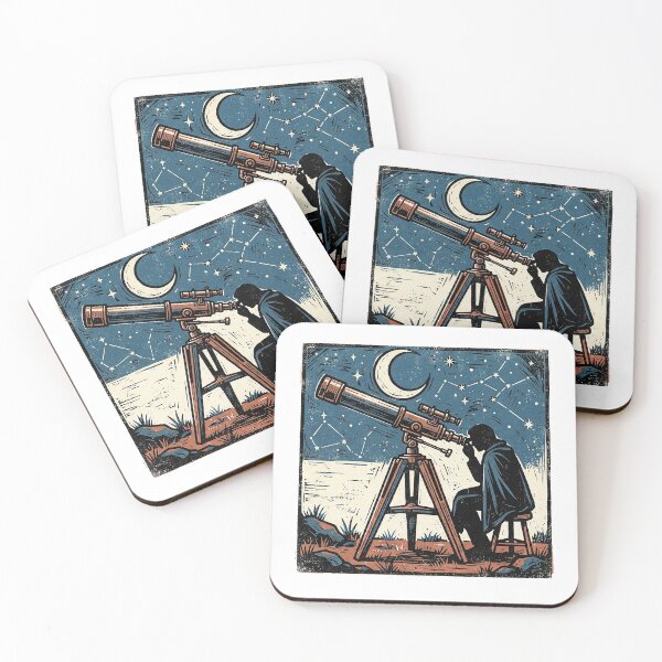 Item preview, Brass Refractor Moon Woodcut designed and sold by eduardoroa22.