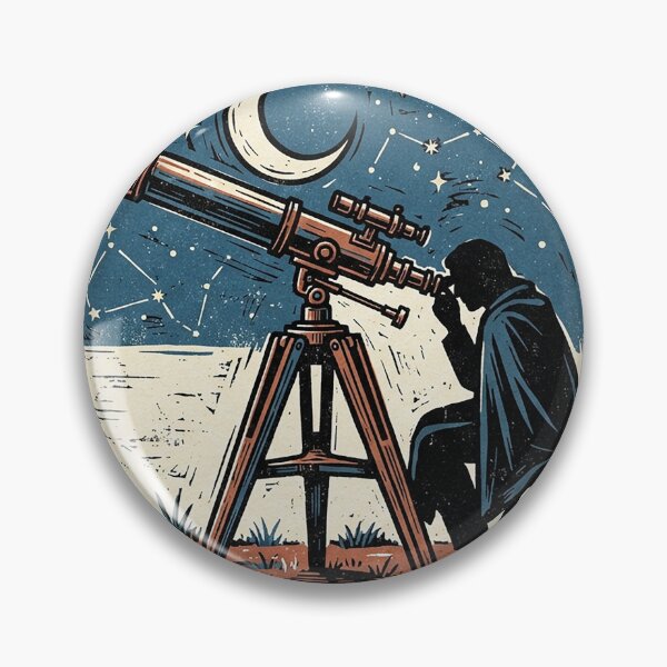 Item preview, Brass Refractor Moon Woodcut designed and sold by eduardoroa22.