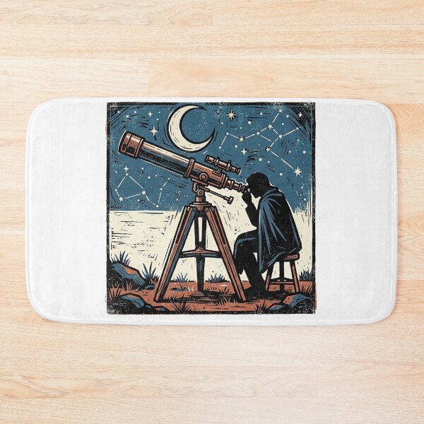Item preview, Brass Refractor Moon Woodcut designed and sold by eduardoroa22.
