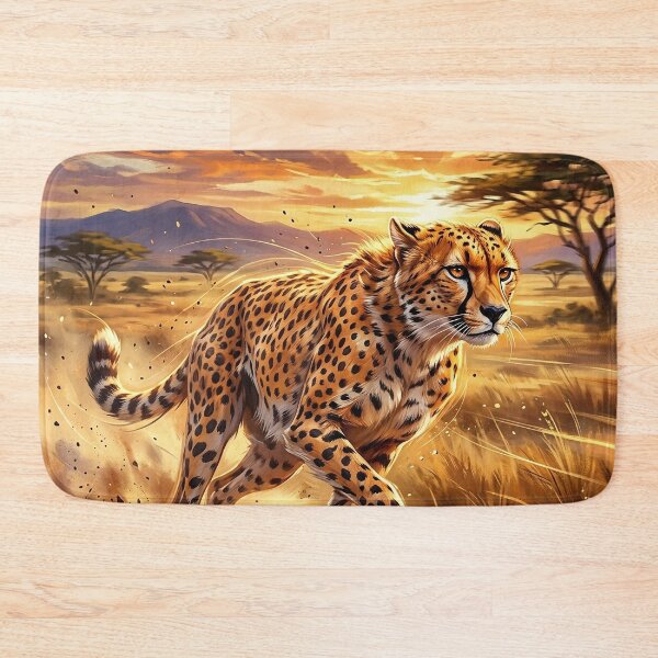 Item preview, Running Cheetah - Epic African Wildlife Art designed and sold by Lucid Dream Pixel.