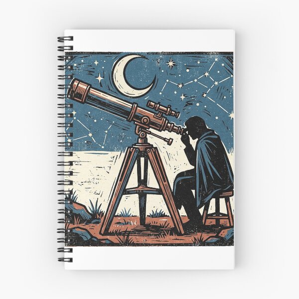 Item preview, Brass Refractor Moon Woodcut designed and sold by eduardoroa22.