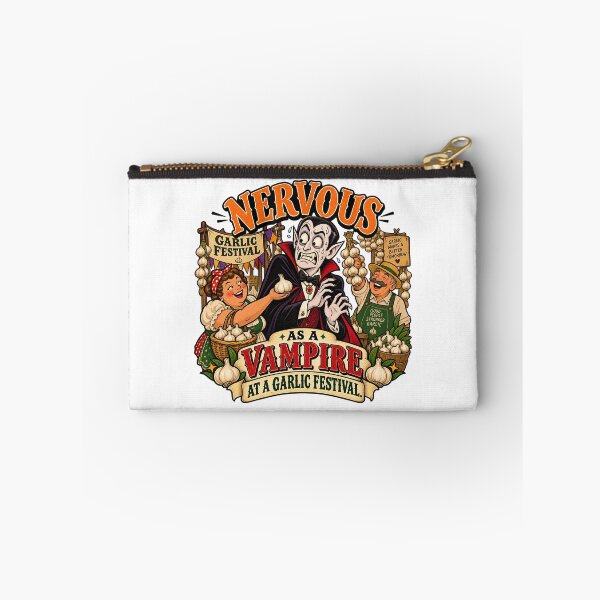 Item preview, NERVOUS AS A VAMPIRE AT A GARLIC FESTIVAL designed and sold by WheelieGdArt.