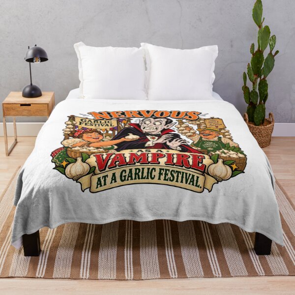 Item preview, NERVOUS AS A VAMPIRE AT A GARLIC FESTIVAL designed and sold by WheelieGdArt.