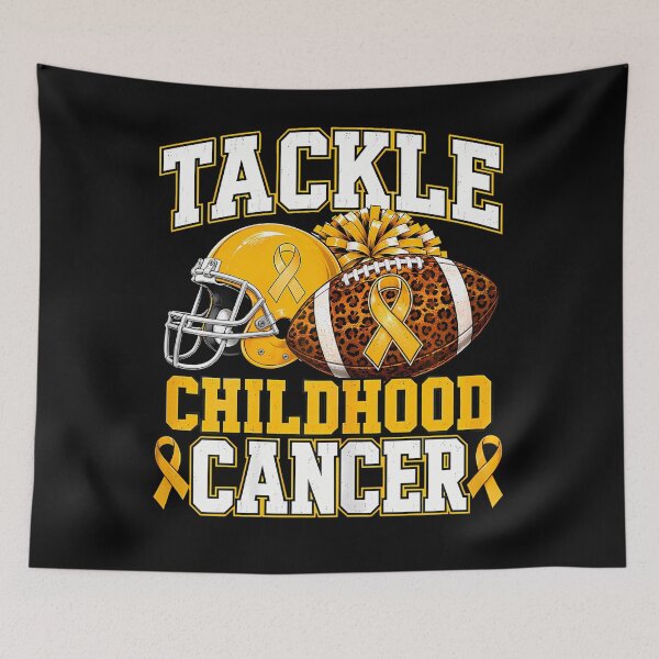 Item preview, Tackle Childhood Cancer Awareness Football Gold Ribbon designed and sold by Alzasshop.