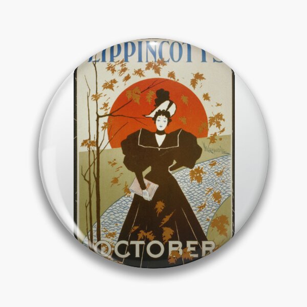 Item preview, Vintage Lippincotts October Carqueville Poster 1895 designed and sold by Antique Science Press.