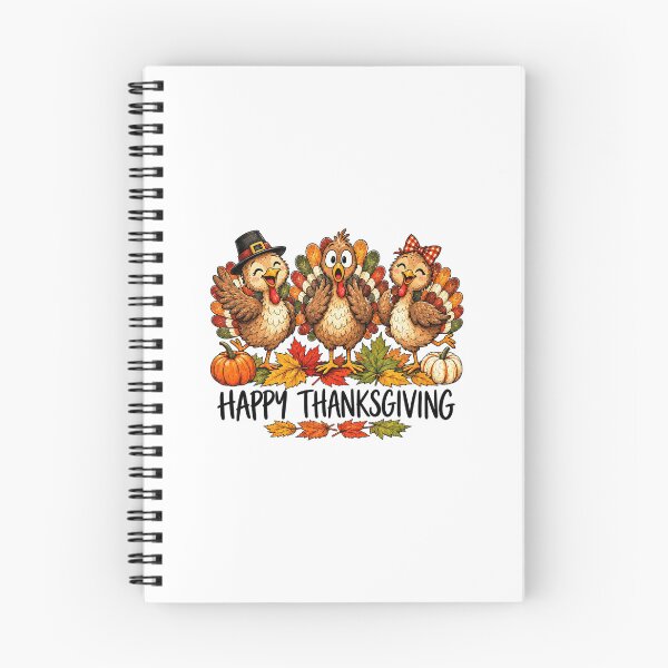 Item preview, Happy Thanksgiving Cute Turkeys And Autumn Leaves designed and sold by Derekquie.