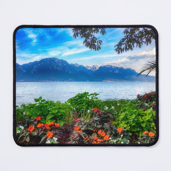 Item preview, Flowers at Lake Geneva , Switzerland designed and sold by Kathy Weaver.