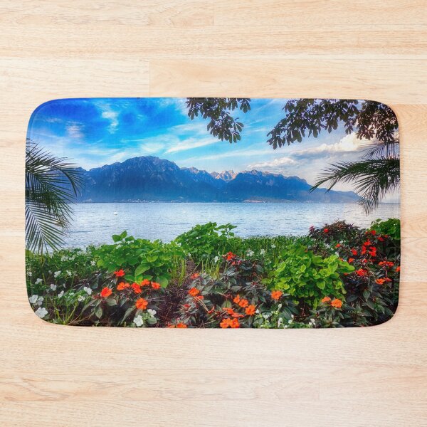 Item preview, Flowers at Lake Geneva , Switzerland designed and sold by Kathy Weaver.