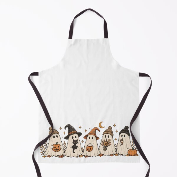 Item preview, Cozy Ghost Friends Autumn Halloween Parade Art designed and sold by DesignArtist.ia.