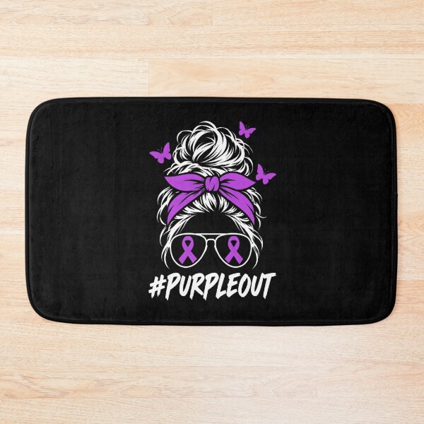 Item preview, Epilepsy Fighter Awareness Month Purple Out Messy Bun  designed and sold by clothesy7.
