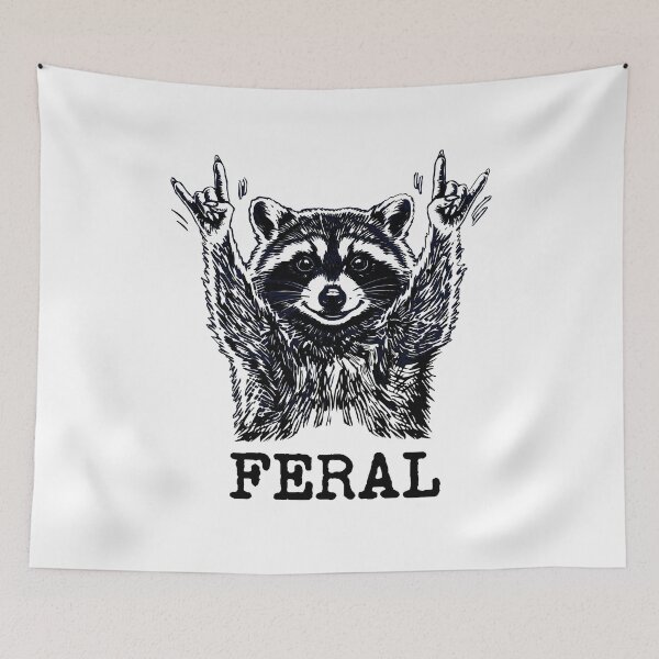 Item preview, Funny Feral Raccoon designed and sold by LounisArt.