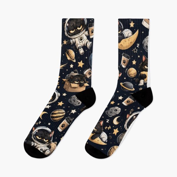 Item preview, Grumpy Space Cat Pattern designed and sold by ArtikaCreative.