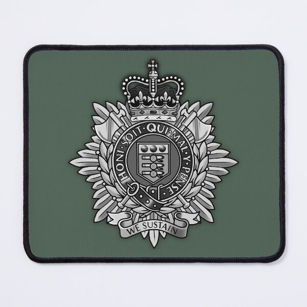 Item preview, Royal Logistic Corp cap badge black and white designed and sold by Auburn-Art.