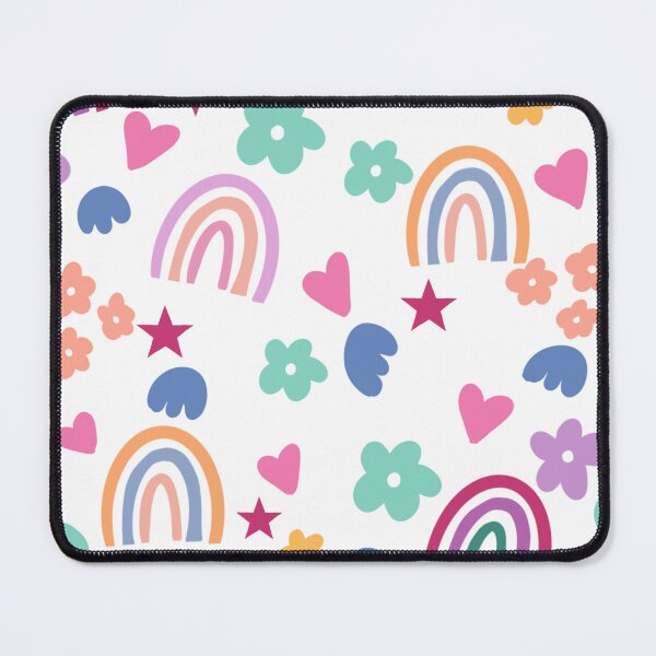 Item preview, Rainbow Hearts Stars Flowers Kids Pattern Design designed and sold by Anita Ohulo.