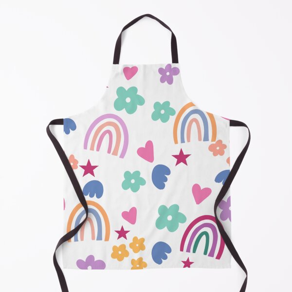 Item preview, Rainbow Hearts Stars Flowers Kids Pattern Design designed and sold by Anita Ohulo.