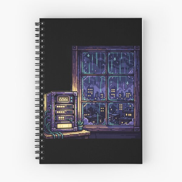 Item preview, Pixel Art Server Room Rainy Day Design - Lofi SysAdmin Aesthetic designed and sold by cybertreat.
