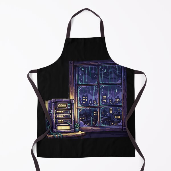 Item preview, Pixel Art Server Room Rainy Day Design - Lofi SysAdmin Aesthetic designed and sold by cybertreat.