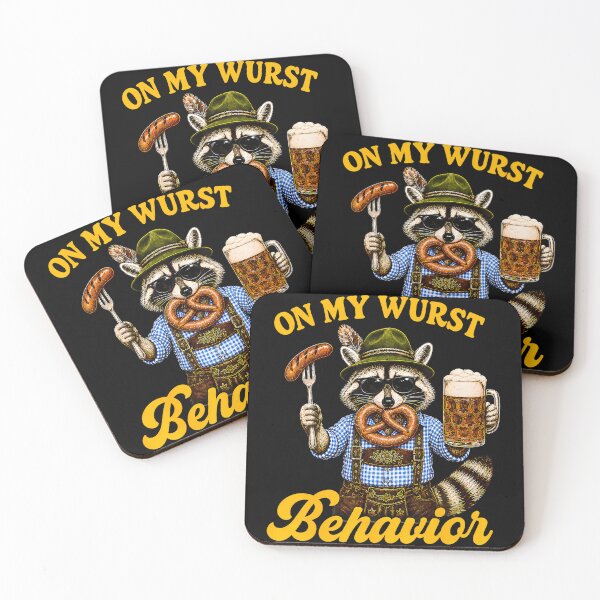 Item preview, Oktoberfest On My Wurst Behavior Racoon Funny German Beer designed and sold by Alzasshop.
