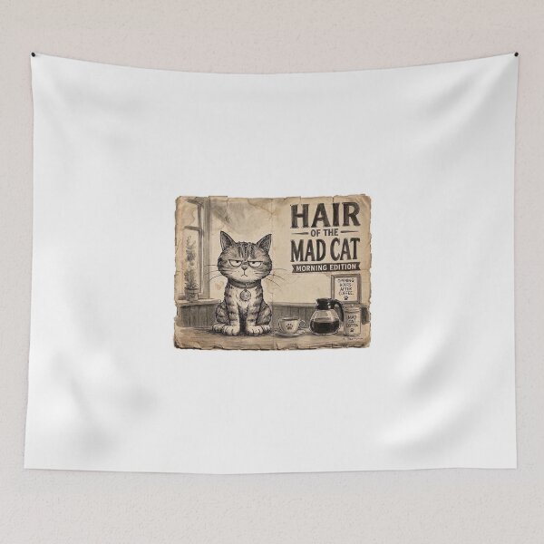 Item preview, Hair of the Mad Cat Coffee  Morning Edition designed and sold by Murfi & Jinx By Theo Roman.