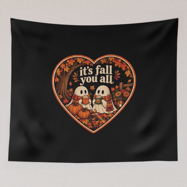 Item preview, Cute It's Fall-yall Aesthetic Ghost Cozy Autumn Vibes designed and sold by DemureArtsy.