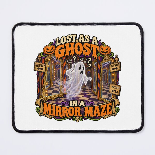 Item preview, LOST AS A GHOST IN A MIRROR MAZE designed and sold by WheelieGdArt.