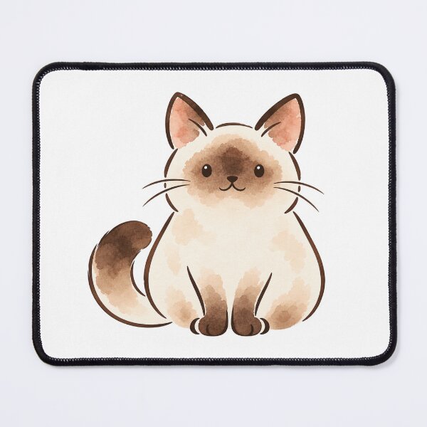 Item preview, Cute Chubby Siamese Cat - Ferdi designed and sold by ZirionEstudio.