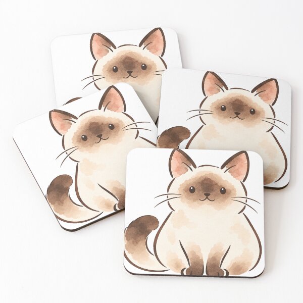 Item preview, Cute Chubby Siamese Cat - Ferdi designed and sold by ZirionEstudio.