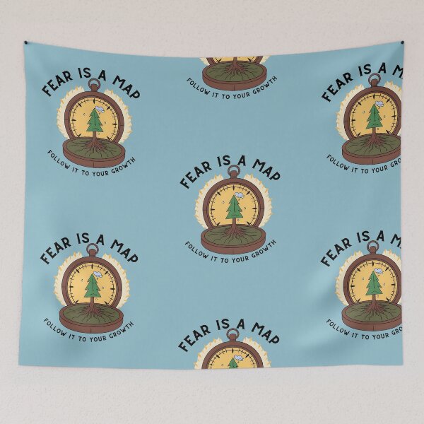 Item preview, Fear Is a map Follow it to Your Growth Hope Over Fear, motivational design  designed and sold by Kamzzi.