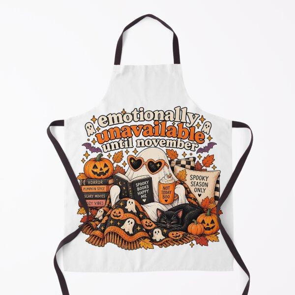 Item preview, Emotionally Unavailable Until November – Cozy Spooky Season Ghost designed and sold by webpatty.