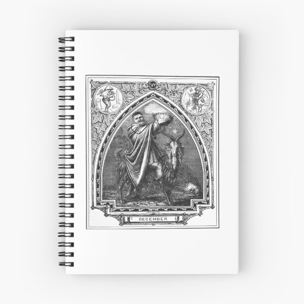 Item preview, Vintage December Zodiac Capricorn Engraving designed and sold by Antique Science Press.