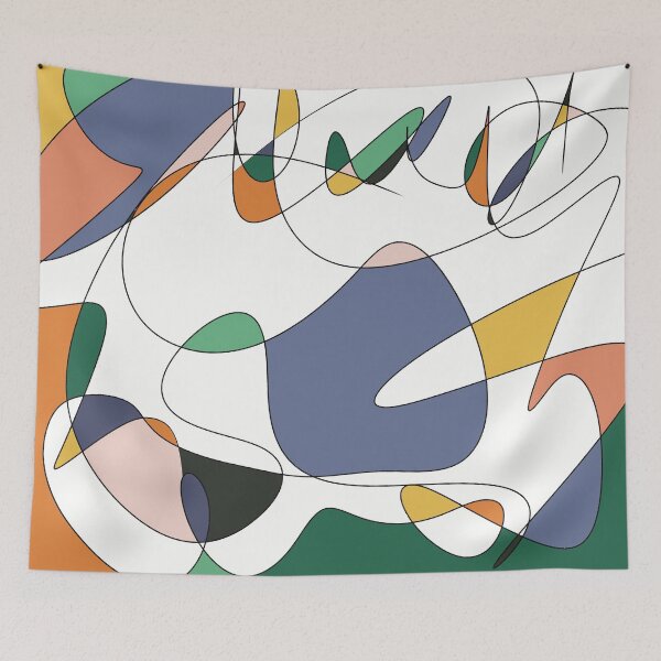 Item preview, Abstract Scribble - Colourful Expressive Line Drawing No. 48 designed and sold by iampaulmorris.