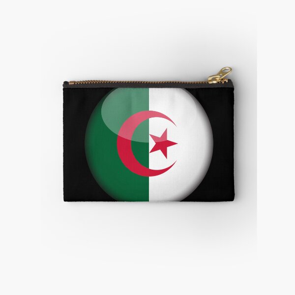 Item preview, Algerian 3D Round Flag Algeria Pride Design designed and sold by yazdogs.
