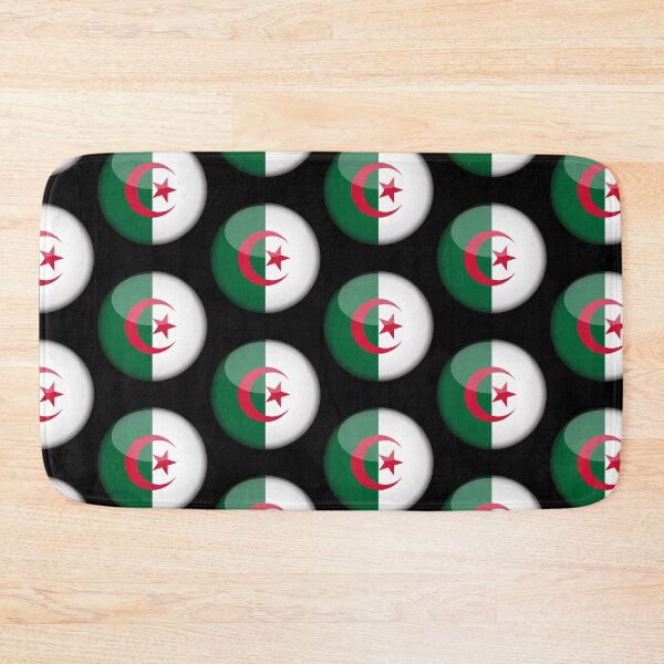 Item preview, Algerian 3D Round Flag Algeria Pride Design designed and sold by YAZ.