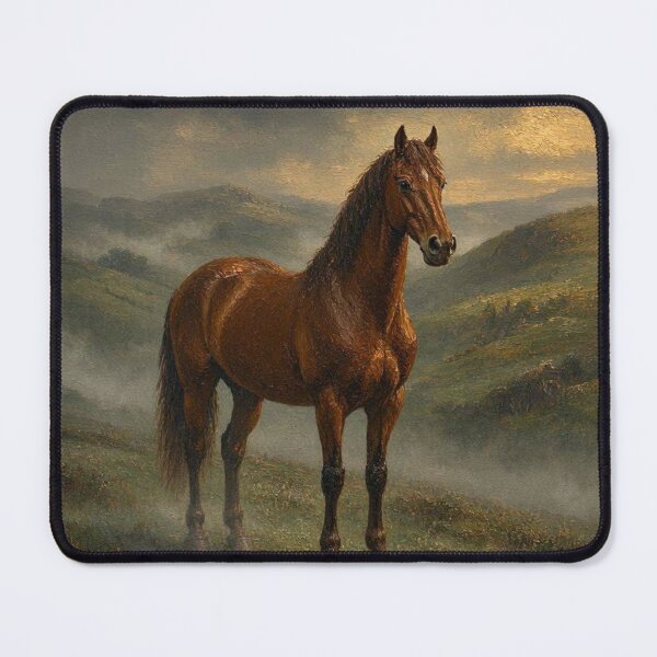 Item preview, Moody Vintage Horse in Stormy Landscape Oil Painting designed and sold by ShieldRockPrints.