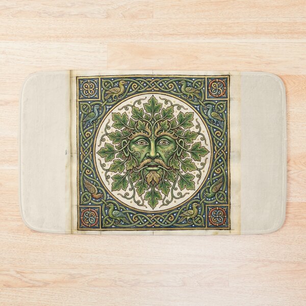 Item preview, Copy of Vintage Green Man Celtic Illuminated Manuscript Artwork designed and sold by Sybille-Yates.