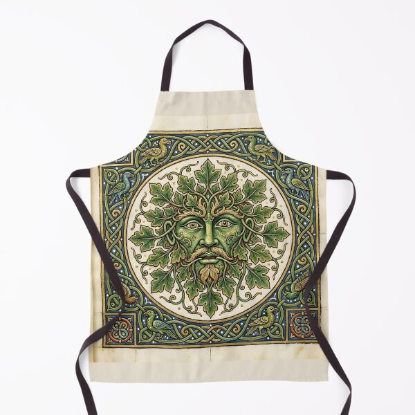 Item preview, Copy of Vintage Green Man Celtic Illuminated Manuscript Artwork designed and sold by Sybille-Yates.